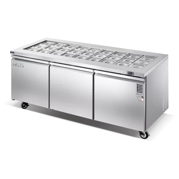 Commercial Stainless Steel Refrigeration Equipment Salad Workbench Refrigerator For Hotel Restaurant