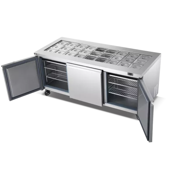 Commercial Stainless Steel Refrigeration Equipment Salad Workbench Refrigerator For Hotel Restaurant