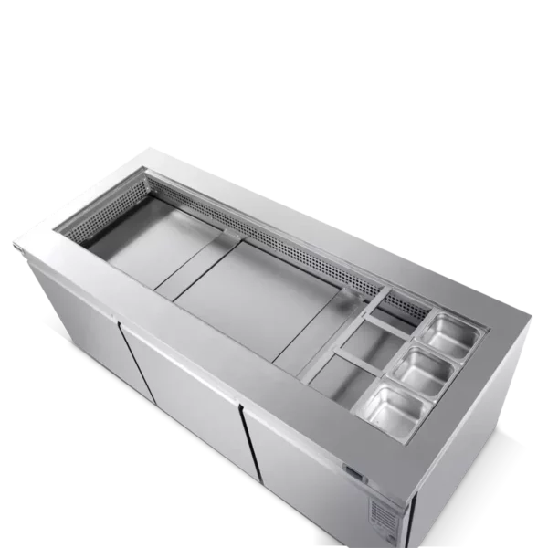 Commercial Stainless Steel Refrigeration Equipment Salad Workbench Refrigerator For Hotel Restaurant