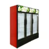 Hotel Restaurant Refrigeration Equipment Two Big Glass Door Upright Display Fridge 688L