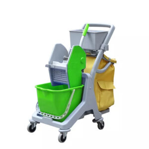 Janitorial Cleaning Single 15L Water Bucket Wringer Trolley For Commercial Use