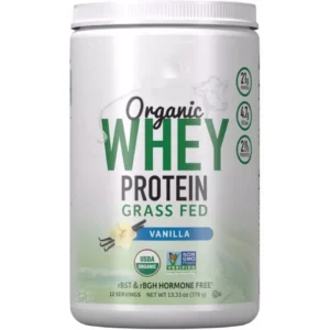 Organic Grass Fed Whey Protein Powder Vanilla